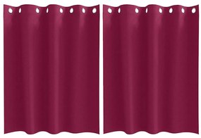 Függönyök függönyökkel 2 pcs Bordó 140x140cm Poliészter