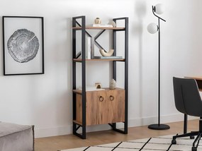 Regál Mupeli 1 (atlanti fenyő + fekete) . Akció -20%. 1092846