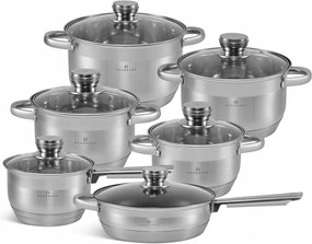 Acél Edények Edénykészlet 12 db-os Edenberg 2001 fedő