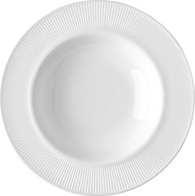 Ebédlő tányér mély leveshez, fehér 24 cm Curly Ambition