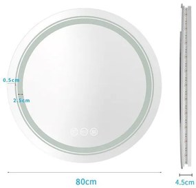 Dover falitükör ezüst 80 cm