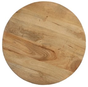 Natúr színű mangófa kerek dohányzóasztal ø 60 cm Mao – Ixia