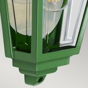 Elstead lighting klasszikus kültéri fali lámpa deco lane átlátszó zöld elsdeco-lane7-green IP44