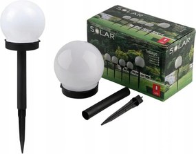 Szolár beszúrós lámpa Napelemes Kerti Gömbök 10 cm fehér 33 cm 2 db