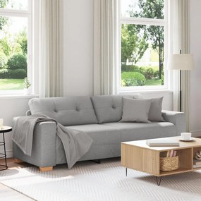 3-Fős Kanapé Felhő Szürke 180 cm Textil