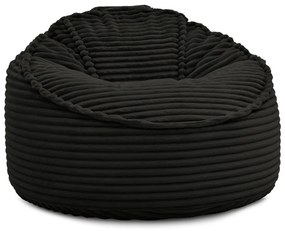 Fekete kordbársony babzsákfotel Socrate – Bobochic Paris