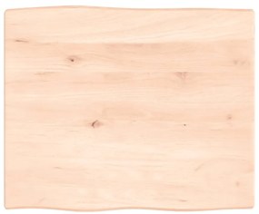 asztallap 60x50x2 cm kezeletlen tömörfa tölgyfa élőszegélyes