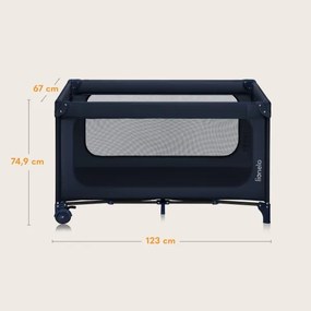 Lionelo - Utazóágy JASMIN EASY FOLD Tengerészkék