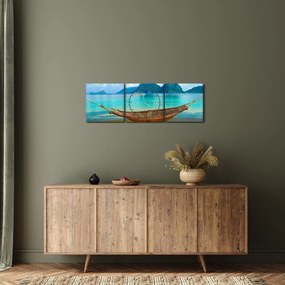 Kép - Hálóágy a tengerparton (órával) (90x30 cm)