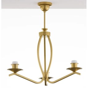 Jupiter 2109 - Csillár rúdon KASZMIR 3xE27/15W/230V fehér/arany/márvány dekor