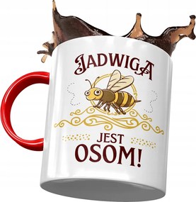 Piros Bögre Hedvig Barátnő Feleség Ajándék Nyomtatott Fotóval