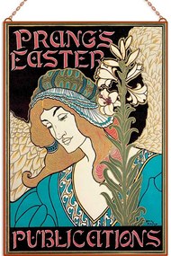 Szecessziós kép - Prang&#039;s Easter üvegkép, falikép