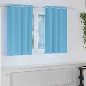 Függönyök függönyökkel 2 pcs Világos kék 140x140cm Poliészter