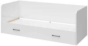 Egyszemélyes széthúzható ágy 80 cm Tetrix 13 (fényes fehér) (tárolóhellyel). 1098494