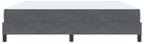 Boxspring ágy matraccal Sötétszürke 180 x 200 cm Bársony