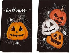Konyhai törölköző Poliészter törlőkendő 42x65 cm Halloween pók tökök 4db