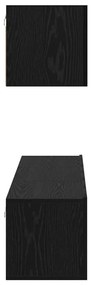 TV szekrény garnitúra 4 pcs Musta tammi 60 x 30 x 30 cm Faanyag