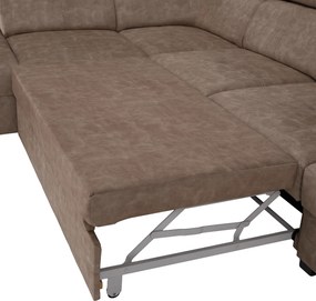 Ülőgarnitúra, bézs, balos, MALAGA BIG