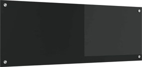 vidaXL Konyhai splashback Fekete 110 x 40 cm edzett üveg