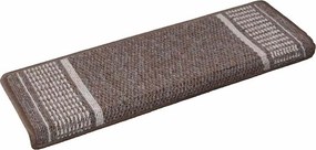 vidaXL Öntapadós lépcsőszőnyegek 15 pcs Barna 65 x 21 x 4 cm