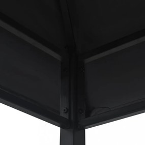 antracitszürke acél grillpavilon 240 x 150 x 255 cm