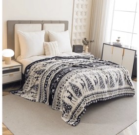 Mikroplüss takaró WINTER DEER, szürke Méret: 150 x 200 cm