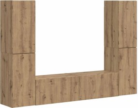 vidaXL TV szekrény garnitúra 6 pcs Artisan tölgy Faanyag