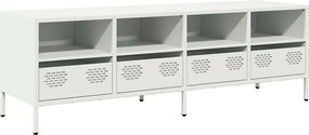 vidaXL fehér hidegen hengerelt acél TV-szekrény 135 x 39 x 43,5 cm