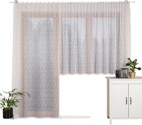 Jacquard függöny Eva vállpántos 140x250 fehér