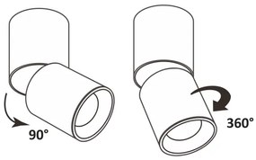 Spotlámpa NIXA 1xGU10/10W/230V fekete/arany