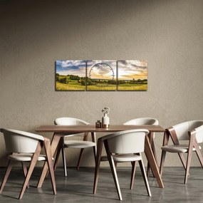 Tájkép (órával) (90x30 cm)