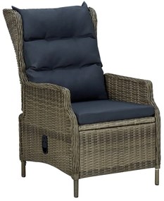 vidaXL 9 részes barna kültéri polyrattan étkezőgarnitúra párnákkal