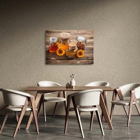Kép - Csendélet mézes csészékkel (üvegen) (70x50 cm)