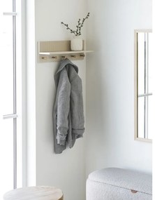 Rocca fali polc akasztókkal bézs, 50x12x16 cm