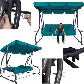 3 személyes kerti hinta összecsukható 2 az 1-ben45 X 145 Cm Tömör