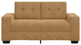 barna bársony loveseat kanapé 120 cm