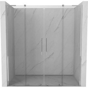 Mexen Velar L Duo, tolózuhanyajtó nyitáshoz 170 cm, 8 mm átlátszó üveg, króm, 871-170-003-02-01