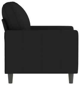 fekete bársony kanapéfotel 60 cm