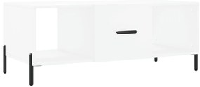 Fehér szerelt fa dohányzóasztal 102 x 50 x 40 cm