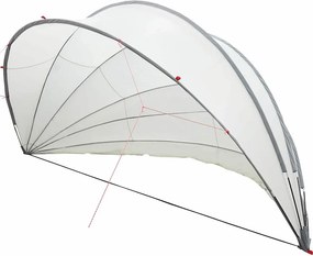vidaXL Medence kupola Szürke és narancs 592 x 590 x 275 cm