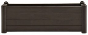 kávészínű kerti PP magaságyás 100 x 43 x 35 cm