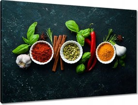Vászonkép 90x60 Egészséges konyha Fűszerek
