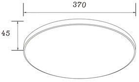 Zuma Line WM-C7300-S-BL - LED mennyezeti lámpatest VERI LED/32W/230V átm. 37 cm fekete