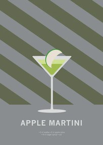 Illusztráció Drink Apple Martini, Paperago