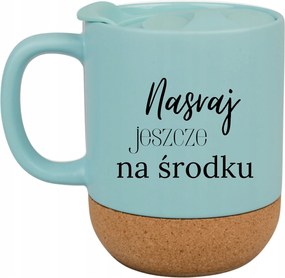 Kék Bögre Fedéllel Ajándék Még Középen