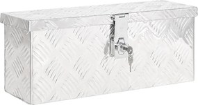 vidaXL ezüstszínű alumínium tárolóláda 50 x 15 x 20,5 cm