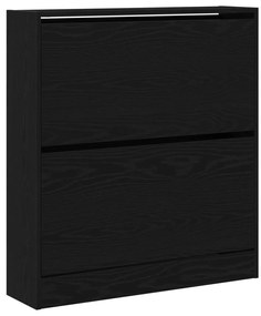Cipőtároló Flip Fiókkal Fekete Tölgy 80x21x87,5 cm