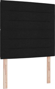 vidaXL LED ágytámla LED -es lámpákkal Fekete 90 cm Poliészter