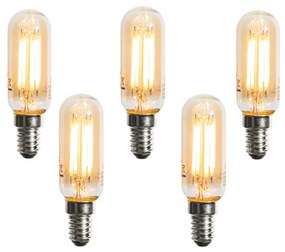 E14 szabályozható LED izzó 5 db-os szett arany T25 4W 300 lm 2200K