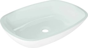 Mexen Araks 54 x 39 cm-es üveg mosdókagyló, fehér - 24155430